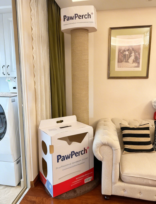 PawPerch® Kitty’s Secret Sky-Hideout Cat Tree - Multi-Level Scratching Post Tower with Cozy Condo, Hammock & Sunbathing Lookout | Indoor Feline Adventure Paradise