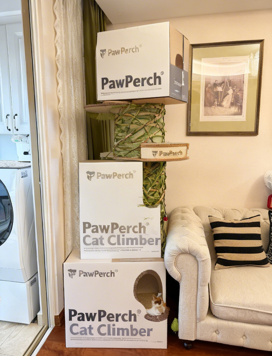 PawPerch® Kitty Sky Fortress Cat Tree - Multi-Level Climbing Paradise, Cozy Napping Hideout & Top-Tier Bird-Watching Lookout for Indoor Cats 🐾