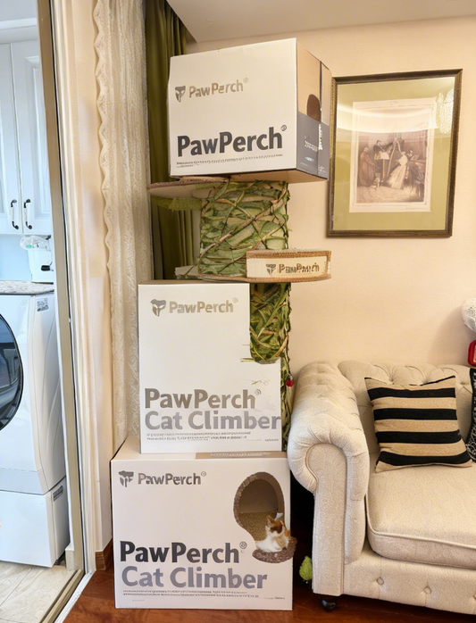 PawPerch® Kitty Sky Fortress Cat Tree - Multi-Level Climbing Paradise, Cozy Napping Hideout & Top-Tier Bird-Watching Lookout for Indoor Cats 🐾